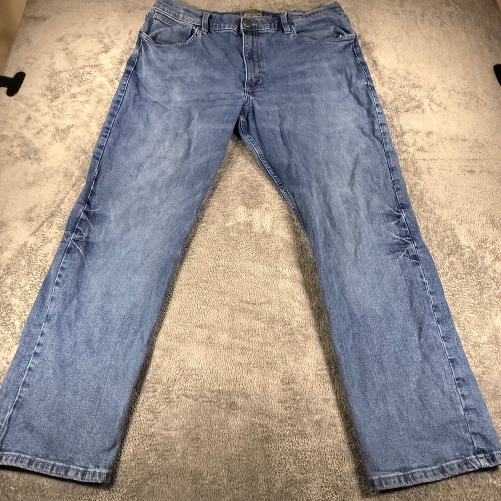 Wrangler 20X Competition Mens Relaxed Straight Leg Jeans Medium‎ Wash Blue 38x32